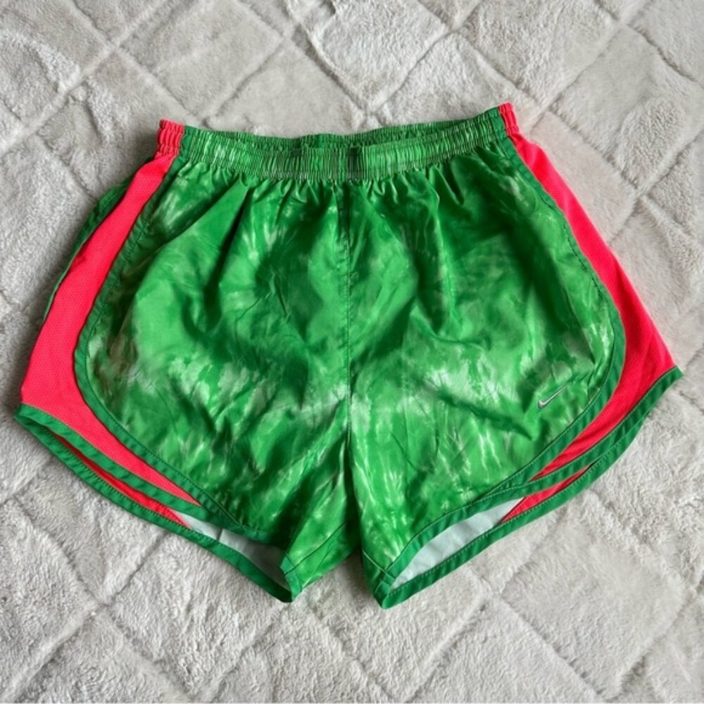 Nike | Green & Pink Tie Dye Watermelon Shorts | Size Small